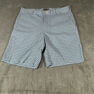 Peter Millar Crown Sport Blue Gingham Shorts-size 35